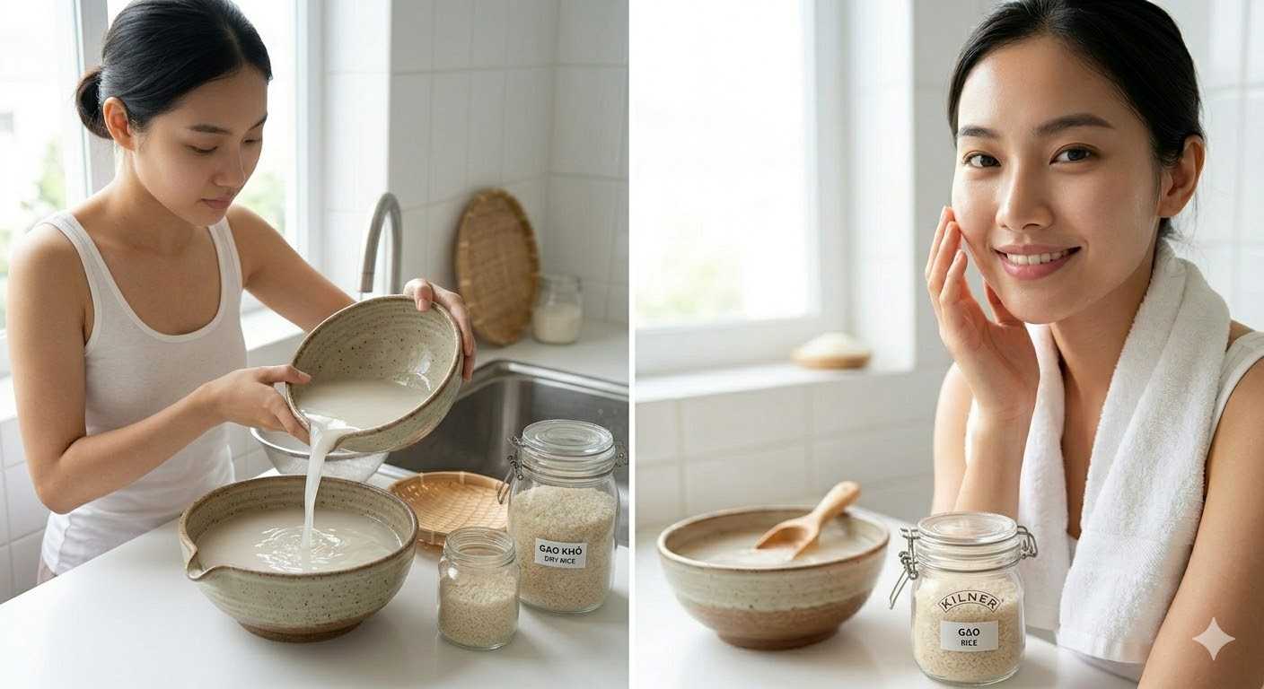 Những công dụng của nước vo gạo đối với làn da: Làm đẹp tự nhiên cần hiểu đúng