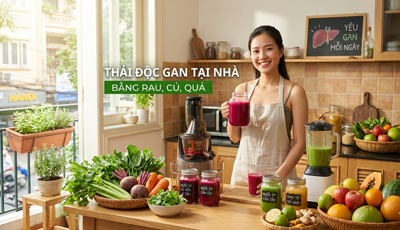 Thải độc gan tự nhiên tại nhà với rau củ quả quen thuộc